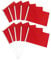 Lot de 10 drapeaux de poche - Mini drapeau à main - Drapeau à main - Petit drapeau à la main - Tenir le drapeau vide - Pour événements sportifs, célébrations, fêtes, 14 x 21 cm - Rouge