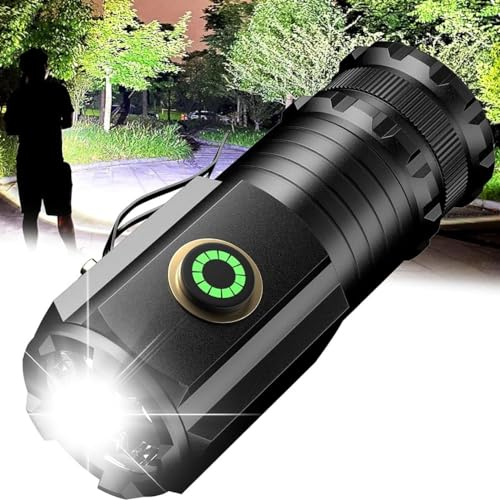 enjoydeal Mini Rechargeable LED Flashlight, 2000 Lumens, 5 Modes, Waterproof, Magnetic Tail, Compact EDC Flashlight
