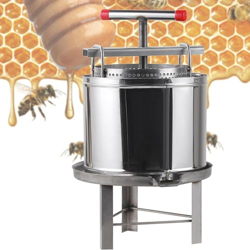 FANYING Fruit Press, Cider Press Manual Juicer 10L Stainless Steel Honey Press, Cider Cheese Herb Vegetable Press, Wine Making Supplies And Equipment