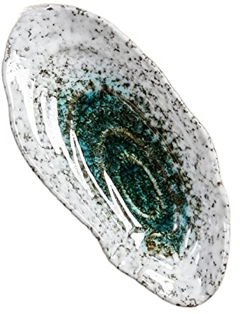 KOHARA Assiette à manger en forme de coquille, vaisselle en céramique, assiette à Sushi, coquille d'huître créative, Restaurant hôtel