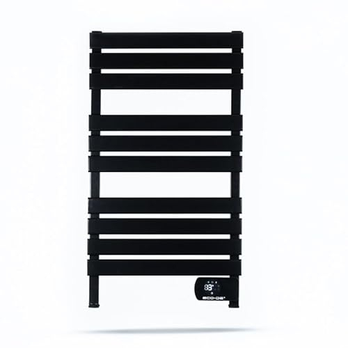 ECODE® Toallero Electrico de Baño con WiFi y Patas, Programable, Pantalla LED, Secatoallas, Control App Tuya - Radiador Secador Calienta Toallas con Termostato, Protección IP24, 500W, Negro