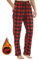 LANBAOSI Pantalon de Pyjama Homme Automne/Hiver à Carreaux Classique Vêtements de Nuit Chaud Long Pantalon Pyjama Homme avec Poches