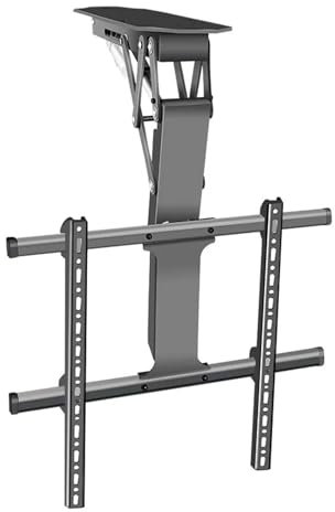 ICKUMDQUU Soporte Giratorio for TV montado en el Techo de 50-75 Pulgadas con Control Remoto eléctrico, Soporte eléctrico, instalación Ajustable, Soporte montado en la Pared DT500