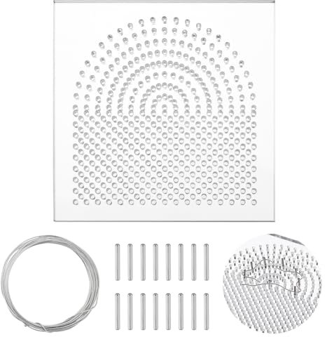 UNICRAFTALE Drahtbiegevorrichtung Drahtelemente 10x10 cm Quadratische Wickelbretter Aus Acrylfaden Zahnseide Organizer Mit Metallstiften Für Werkzeuge Zur Schmuckherstellung Und Drahtwickelzubehör
