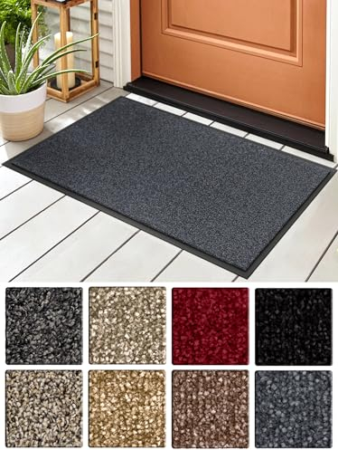 Carpet Diem Prestige Schmutzfangmatte schön und haltbar, Premium Fußmatte innen & außen - Sauberlaufmatte für Eingangsbereich, Flur & Haustür - Anthrazit 40x60 cm