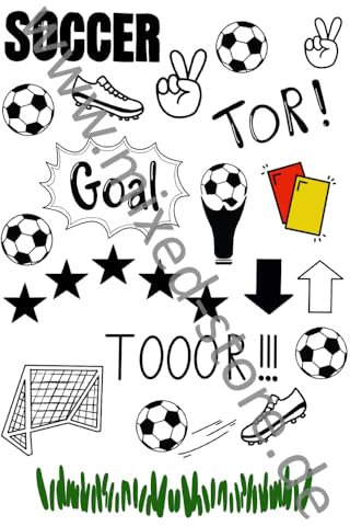 Stellwag creative Kerzentattoos Fußball für große Kerzen, ohne Lack zu verwenden