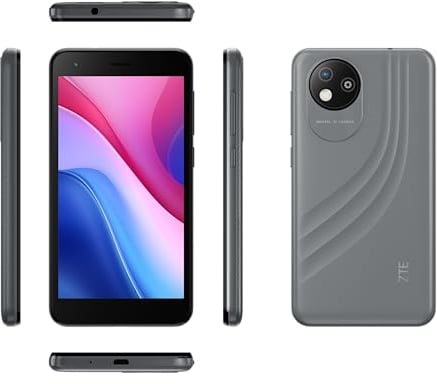 ZTE Blade A35 Lite (12.57cm (4.95 Zoll) Display, 4G LTE, 2GB RAM und 32GB interner Speicher, 2MP Hauptkamera und 0.3MP Frontkamera, Dual-SIM, Android 13) grau