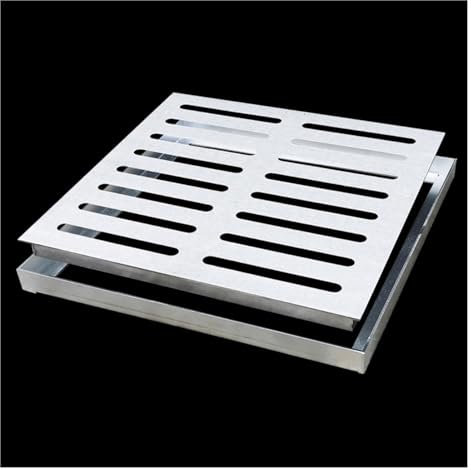 Copertura quadrata per pozzetto in acciaio inossidabile 304 per scarico fognario copertura dell'acqua piovana per decorazione cortile cucina/paesaggio/ponte drenaggio vialetto divisore acqua 40 x 40 x