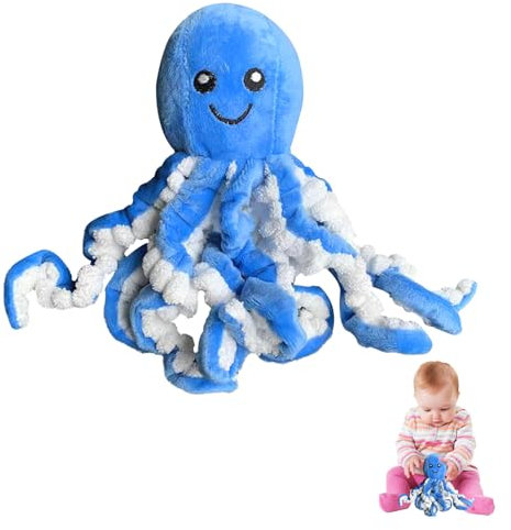 Zhuporn Peluche Pieuvre Jouet, Jouet en Peluche Pieuvre, Peluche Poulpe, Kawaii Montessori Sensoriel Jouet, Jouets Éducatif interactif, Cadeaux Mignons et Doux Poulpe en Peluche pour Enfants