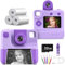 Sofortbildkamera Kinder,DIAMOOKY 1080P 26MP 2.4 Zoll Kinderkamera Sofortbildkamera mit 10X Linse Drehen mit 32GB Karte & Druckpapier,Geschenke für Kinder Jungen & Mädchen von 6 7 8 9 10 11 12 Jahren