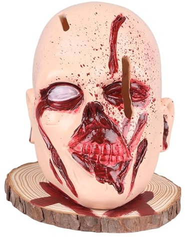 Knife Holder Head Horror Skull Knife Storage Rack Halloween Home Decoration Kitchen Ornament