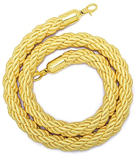 YCNLYSSR Corda di separazione per Coda con Gancio Dorato per Controllo Folla Paletto di separazione in Corda di Canapa Intrecciata/ritorta 3/4/5/8 Piedi per divisorio per Coda Colore Blu