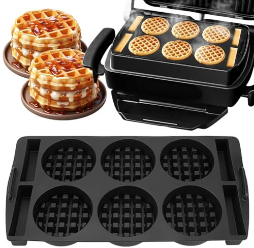 Insert en silicone pour gaufres belges, insert pour bac à pâtisserie en silicone, gaufres belges, gaufres, accessoires, 6 beignets, insert donut