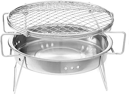 Tragbarer Mini-Holzkohlegrill, Edelstahl, zusammenklappbar, Grillzubehör für Outdoor-Camping, kompaktes Küchenkochwerkzeug