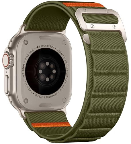 Bandletic Nylon Armband Kompatibel mit Apple Watch Armband 46mm 45mm 44mm 49mm 42mm(3 2 1),Weiche Sportbänder mit G-Haken für Apple Watch Ultra/SE/iWatch Serie 11 10 9 8 7 6 5 4 3 2 1 für Herren Damen