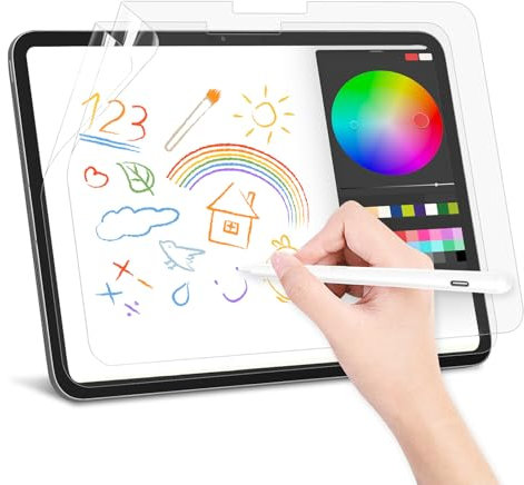 2 Pack Paper Screen Protector for iPad 10.2-inch (2021/2020/2019, 9th/8th/7th Gen) Matte PET Film - Drawing Writing with Natural Texture, Bubble-Free, Compatible with A2197/A2200/A2270 & More
