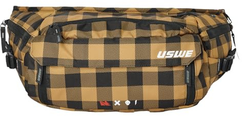 USWE Verstellbarer Hüftgurt, Bauchtasche, leicht, federfreie Passform, Aufbewahrungstaschen mit Reißverschluss für MTB, Enduro, Wandern, Trinkblase kompatibel (nicht im Lieferumfang enthalten