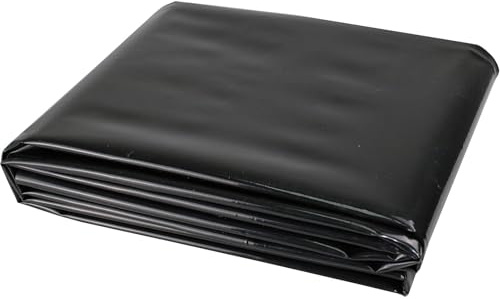 MARXAN Schwarze Teichfolie, 3 x 4 m, 4 x 6 m, 5 x 8 m, 8 x 10 m, 10 x 12 m, undurchlässige Teichfolie, Gartenpoolmembran für Fischteiche im Freien, Springbrunnen, Wasserfall, Teichunterlage(8x12m)