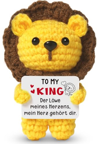 Sayregifty Ich Liebe Dich Geschenke für Männer - Pocket Hug Positive Löwe, Geburtstagsgeschenk Mann, Hochzeitstag Geschenke für Männer, Paar Valentinstag Jahrestag Geschenk für Ihn