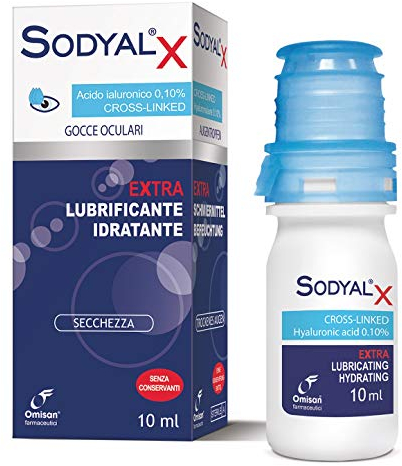 Omisan SODYAL X konservierungsfreie Augentropfen 0,1% Hyaluron 10 ml