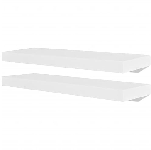vidaXL 4X Wandregal Weiß 60cm Wandboard Bücherregal Hängeregal Schweberegal