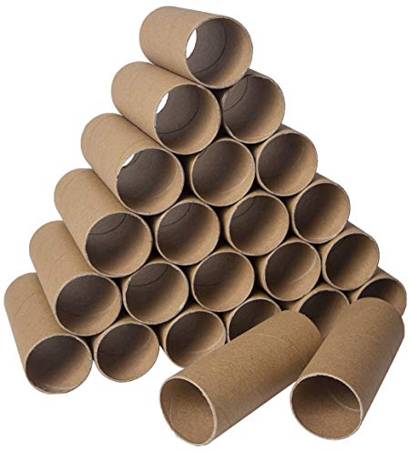 Bargain Paradise 30 Stück Bastelrollen – runde Pappröhren – Pappröhren zum Basteln – Bastelröhren – Papierröhren zum Basteln – 4,9 x 9,9 cm – Braun