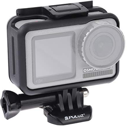 PULUZ Standard Border Frame ABS Protective Cage Protective Case Shell Frame Housing for DJI Osmo Action Camera with Buckle Basic Mount & Screw(Black)