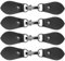 Milisten 4 Stücke Leder Strickjacke Clip Pullover Kragen Clip Schal Clips Kleider Schal Clip für Frauen Mädchen (Schwarz)