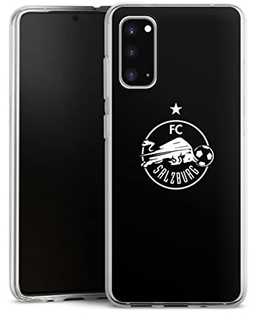 Silikon Hülle kompatibel mit Samsung Galaxy S20 Case transparent Handyhülle FC Red Bull Salzburg Offizielles Lizenzprodukt Fußball
