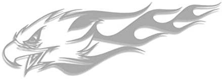 Decus Flammender Adler L 0334 (Silber) // Sticker OEM JDM Style Aufkleber