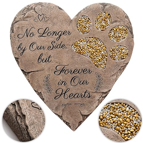 OBSI Gedenkgeschenk für Hunde zum Verlust des Hundes, Beileidsgeschenk – Regenbogenbrücke, Gedenkstein für Gedenken, für den Verweis, Trauergeschenke – durchdachtes Haustier-Verlustgeschenk – Braun