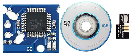 HUAYUWA Upgrade-Kits passend für GameCube (NTSC-J-Version), 1 x XENO-Chip + 1 x SD2SP2 Micro-SD-Kartenadapter (schwarz) + 1 x Mini-Disc für NGC-Spielzubehör