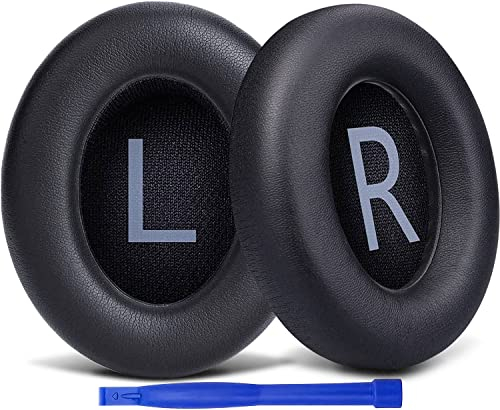 SOULWIT Earpads Cushions for Bose 700 (NC700) Wireless Headphones, Ear Pads Replacement with Softer Leather, High-density Noise Cancelling Foam, Added Thickness - Black
