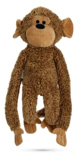 BZ PLUSH MONKEY VIK DOG TOY BROWN , 40X20X13 CM