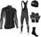 FDX Men's Winter Cycling Suit with Gloves, Cap, Socks - Italian Thermal Roubaix Windproof Thermodream Cycle Clothing Set - Long Sleeve Jersey, 3D Padded Bib Tight for Bicycle Outdoor Riding(Grey-XL)