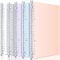 Campus Easy Carry Slim Binder Campus Smart Ringbuch, A5, 20 Ringe und 60 Stück lose Blätter, für Studenten, Büro, Schule, mattiert, Blau, Rosa, Violett und Grau, 5 Packungen