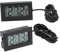 2 Minitermómetros Digitales para Interior/exterior con Sonda, Monitor Electrónico de Temperatura, Termómetro para Congelador, para Pecera, Refrigerador, Incubadora, Etc.(Negro * 2)