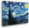Giallobus - Gemälde - Vincent Van Gogh - Sternenklare Nacht - Premium Loom Canvas mit hoher Dicke - 140x100 - Bereit zum Aufhängen - Moderne Gemälde für zu Hause