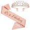 SZHUIHER Schärpe und Tiara zum 85. Geburtstag, Roségold-Geburtstagsschärpe, Krone 85 & fabelhafte Schärpe und Tiara, Geschenke zum 85. Geburtstag für glückliche 85. Geburtstagspartys