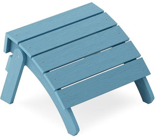 YEFU Adirondack Ottomane, Terrassen-Fußstütze, Adirondack-Fußstütze, faltbarer Adirondack-Fußhocker, wetterbeständig für Adirondack-Stuhl, weit verbreitet für Outdoor, Veranda, Hinterhof, Garten,