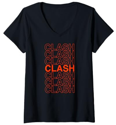 Damen CLASH Shirts - Great for Clan Fans T-Shirt mit V-Ausschnitt