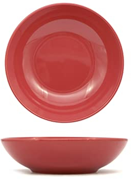 SERVIZIO DI PIATTI - CERAMICA STONEWERE DECORATA - CONFEZIONE DA 6 PEZZI (PIATTO FONDO 20 CM, DAMASCO)
