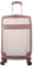 Steve Madden Designer Luggage Collection – Leichter 61 cm erweiterbarer Softside-Koffer – mittelgroße rollende 4-Spinner-Räder, karierte Tasche (Chalet Pink, 24in, Erweiterbarer Softside-Koffer