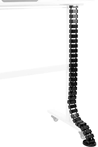 VIVO Magnetisches Wirbel-Kabel-Management-Set für Schreibtisch, verstellbarer Vierfach-Eingang, Kabelschutzabdeckung, flexibler Wirbelsäule, Kabellaufbahn für Zuhause, Büro, Sitz-Ständer, Workstation,