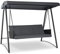 Bravich 3 Seater Canopy Swing Bench. Adjustable Swinging Garden Chair With Cushions, Waterproof Fabric, UV Protection & Heavy Duty Metal Frame. Outdoor Garden Patio Furniture - (Grey, 7'x6')