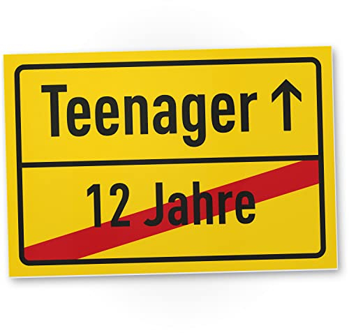 DankeDir! Teenager - Schild 30 x 20 cm - 13. Geburtstag Teenie Geschenk Geburtstagsgeschenk 13 Jahre 13er - Geburtstagskarte Geburtstagsdeko Partydeko Geschenkidee Dreizehnter