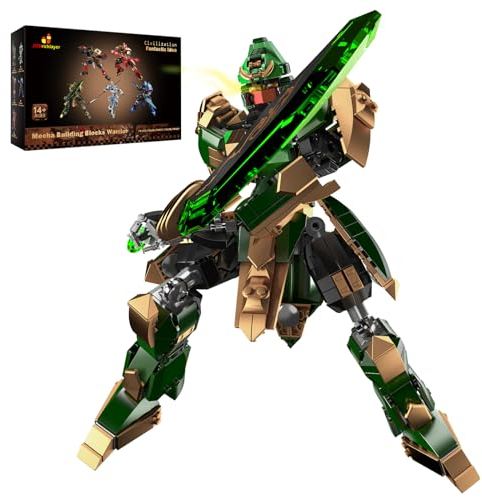 JMBricklayer Mecha-Roboter-Bausteine 70125, Warrior Hero-Modellbausatz, Actionfiguren zum Sammeln, Mech-Spielzeug, Geschenke für Erwachsene, Kinder ab 8 9 10 11 12 13 14+, Bauset (744 Teile)