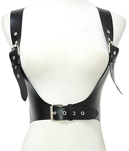 Brustgeschirr für Damen Breiter Bund for Damen Eleganter einteiliger Rückengürtel aus PU-Leder for Damen