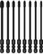 Impact Driver Bits Hakkin 8Pcs 100mm Magnetic Long Screwdriver Bits 1/4” Hex Shank Heavy Duty Phosphate Treatment PH3 PH2 PH1 Torque Driver Bits for Impact Driver, Black - 100mm (8-100-BK)
