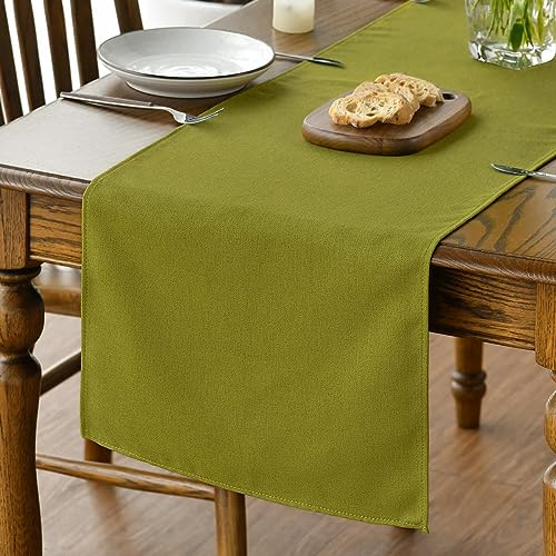 Artoid Mode Grün Tischläufer, Abwaschbar Küche Esstisch Tisch Dekoration Drinnen Urlaub Party Dekor 40x180 cm